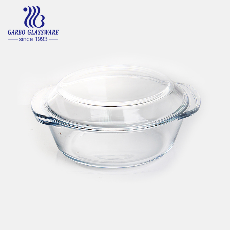 2000ml Big Glass Ware Baking Bowl Glass Casserole Microwave Safe