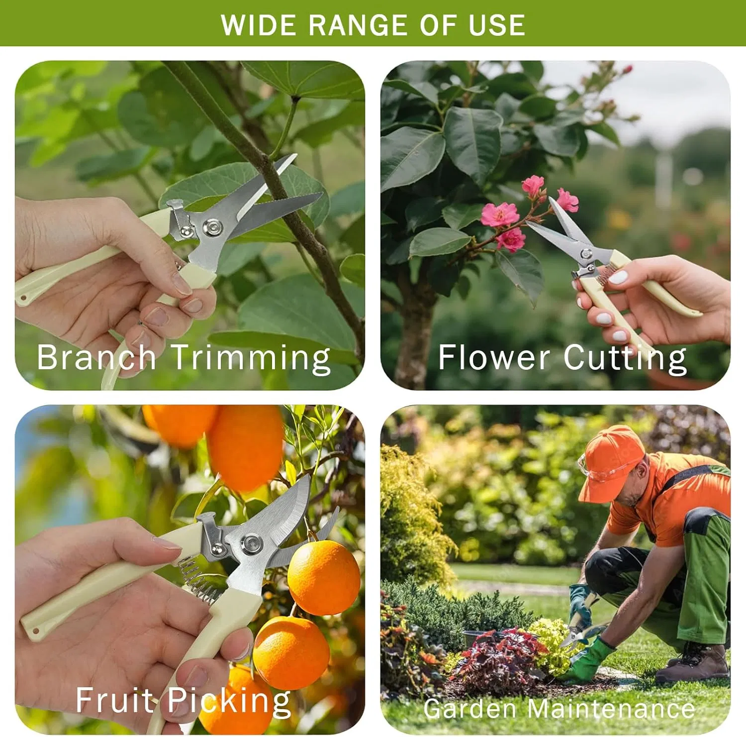 St002 Straight Blade Garden Tool TPR Plastic Branch Trees Flowers Scissors