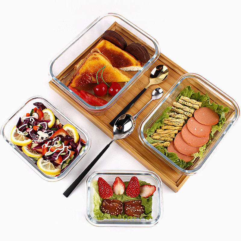 Custom Container Set with Plastic Lid for Food Storage