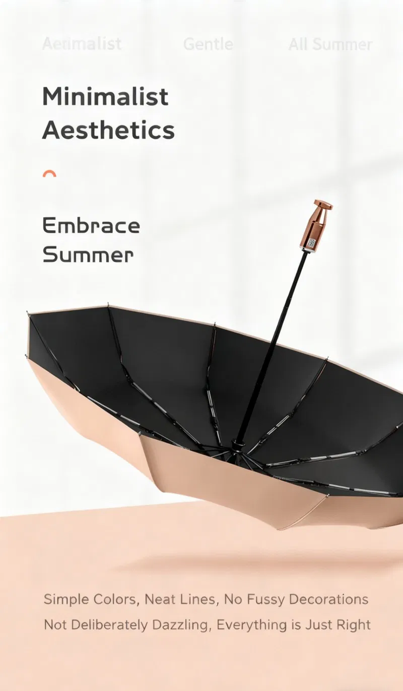 Титановое зонтик-автомат с защитой от солнца и УФ