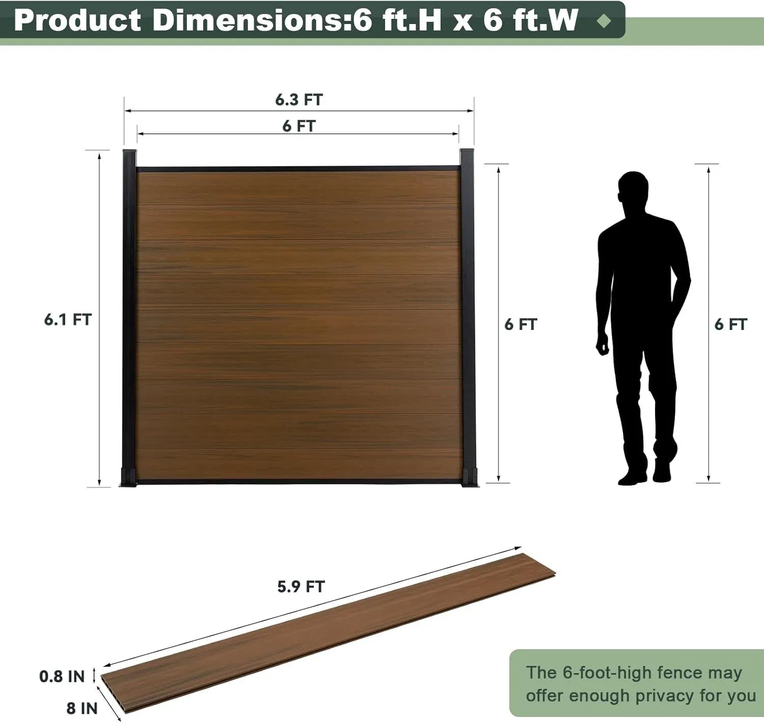Композитная панель WPC для забора