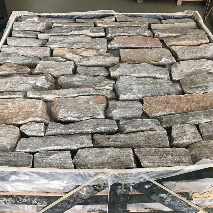 Stacked Stone Panels Yellow Slate Cultured Stone Veneer for Wall Cladding