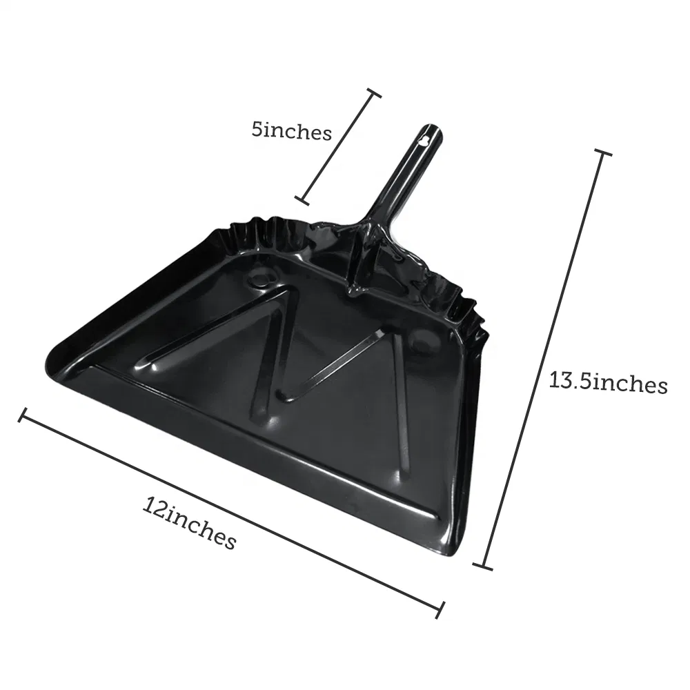 Heavy Duty Metal Dustpan for Commercial Use - 12 & 16 Inch
