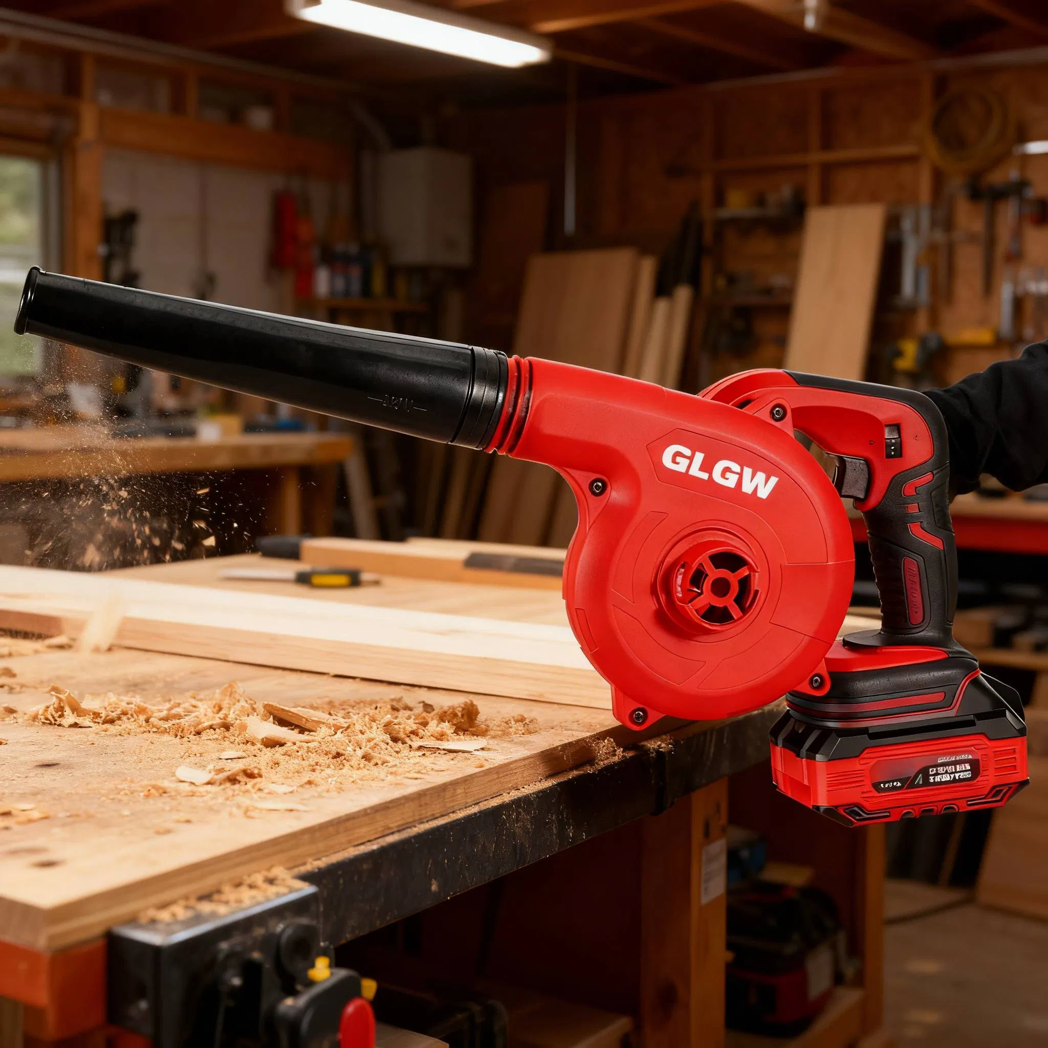 Glgw Rechargeable Portable Air Blower Power Tools Household for 20V Blower Car Dust Collector Cordless Vacuum Cleaner Blower