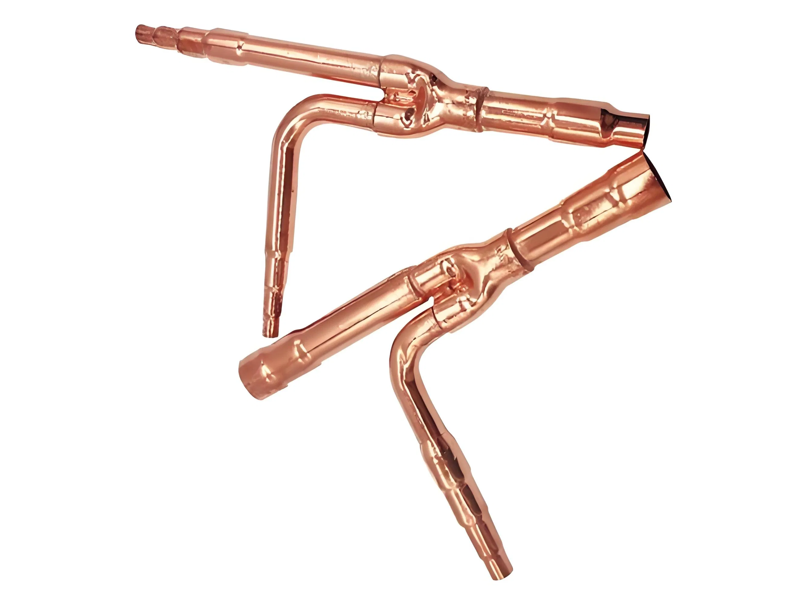 Installation Refrigeration Part Isolator Air Conditioner Branch Joint Pancake Copper Tube Pipe Fitting