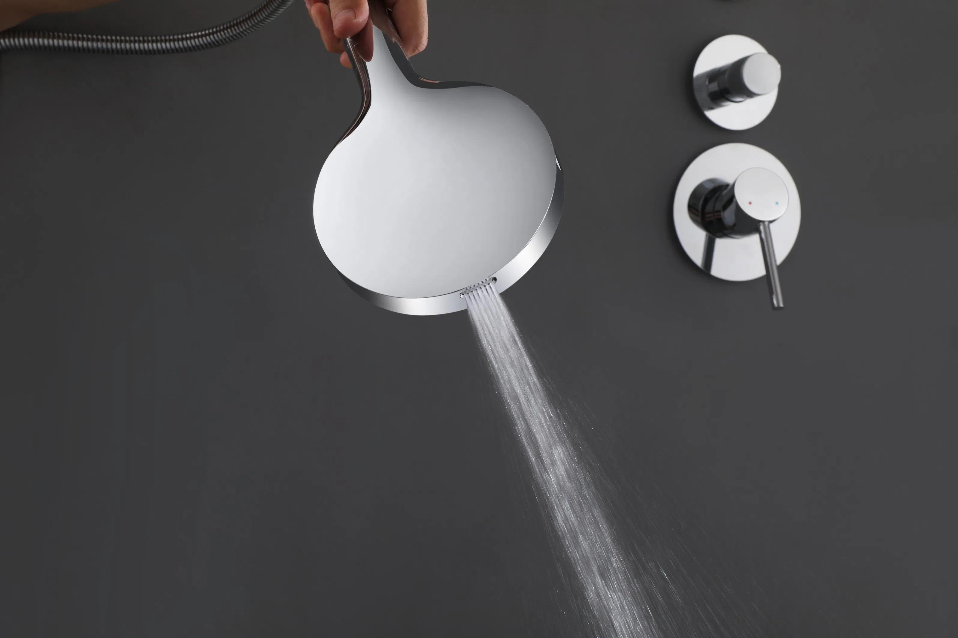 Stainless Steel Bathroom Shower Set with Trim Kit and Rain Head Complete