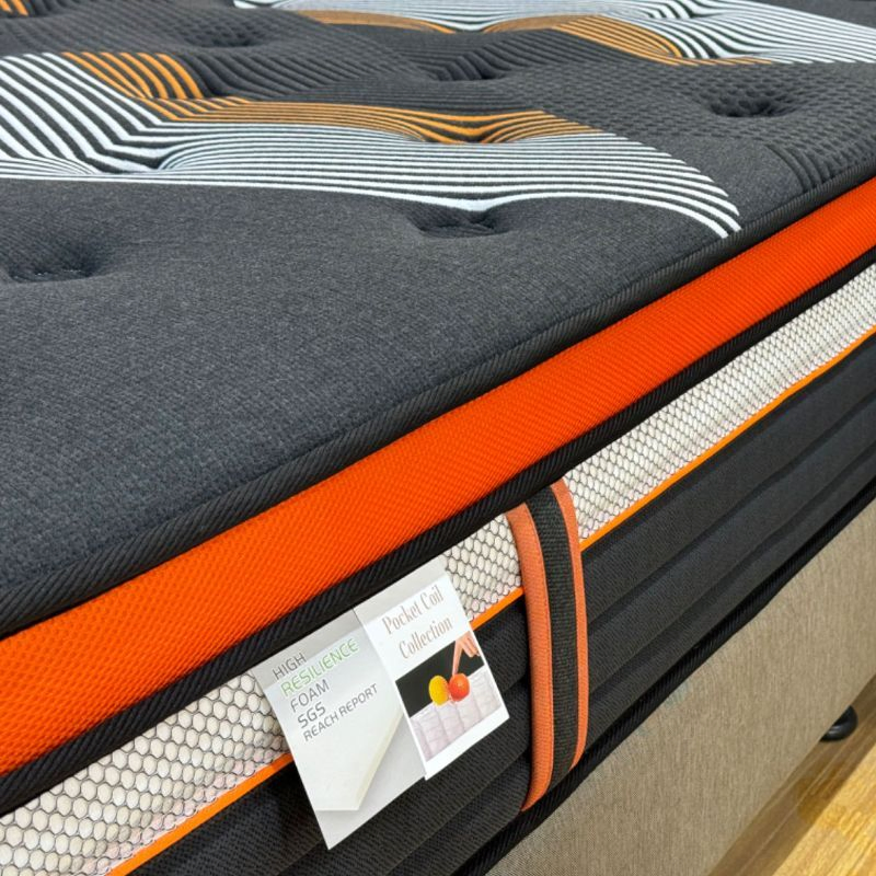 Eco Friendly Queen King Size Hybric Bedroom Pocket Spring Mattress in-a-Box