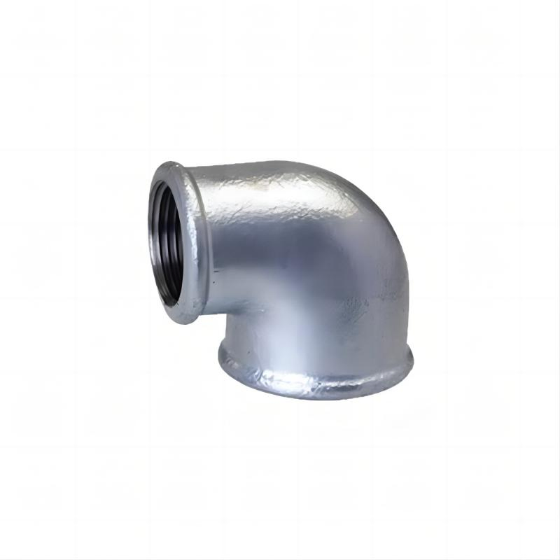 Malleable Iron Pipe Fittings Beaded Edge Galvanized Reducing 90 Degree Elbow