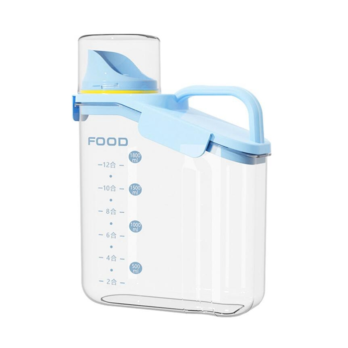 Dry Food Storage Container with Measuring Cup Kitchen Pantry Organizer