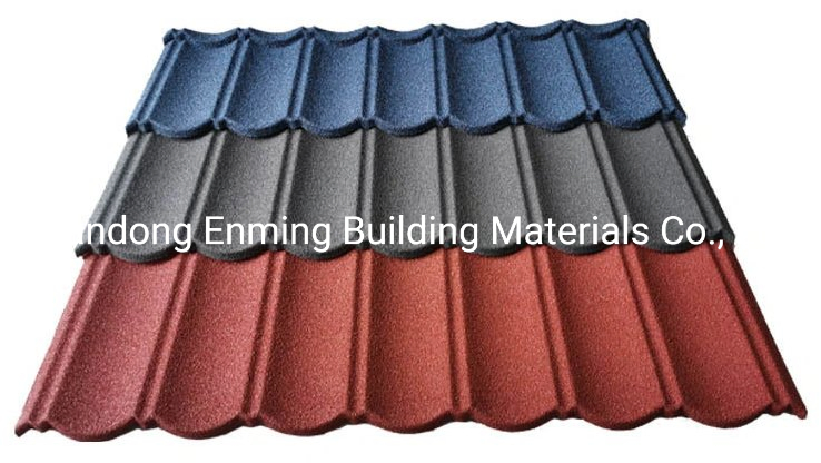 Colorful Stone Chips Coated Metal Roofing Tiles for Decoration