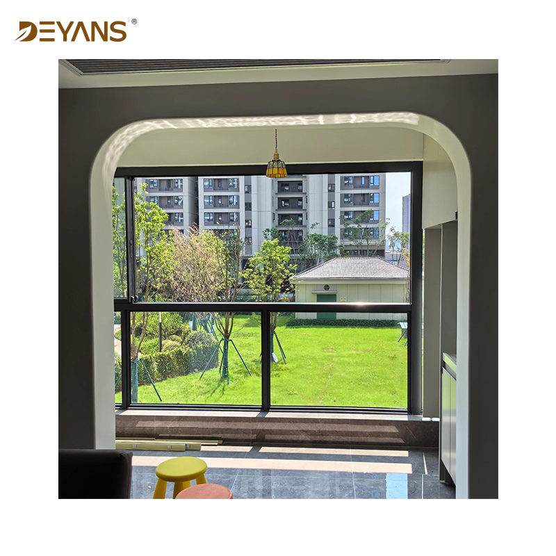 Modern Energy Efficient Office Glass Slide Large Sliding Windows Aluminum Alloy Windows Modern Swing Design Sliding Window