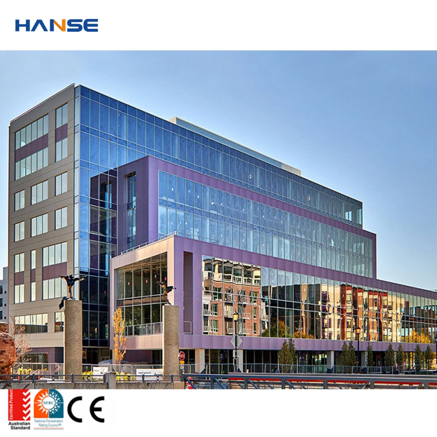 Building Material Cladding Aluminium Exterior Shopping Mall Mirror Glass Curtain Wall