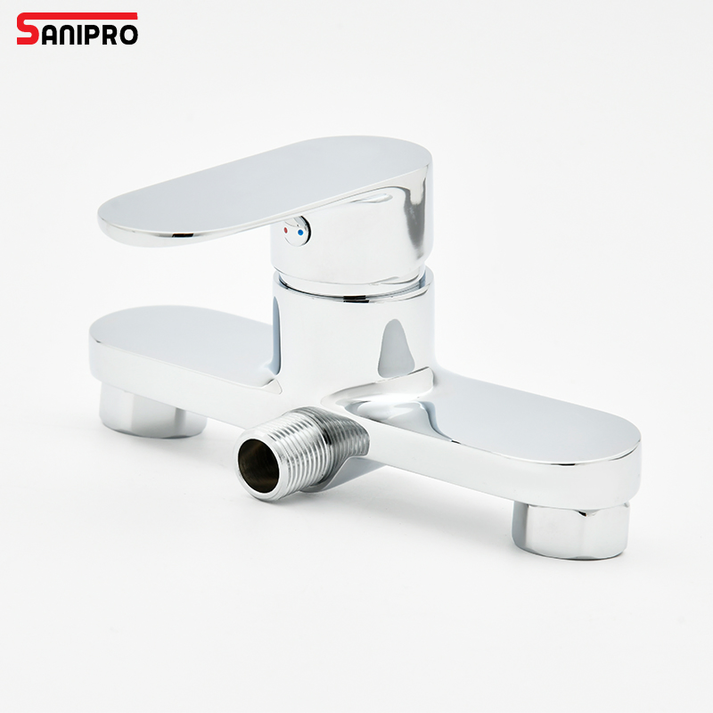 Sanipro Modern Chrome Copper Single-Handle Shower Mixer Bath Tub Faucet