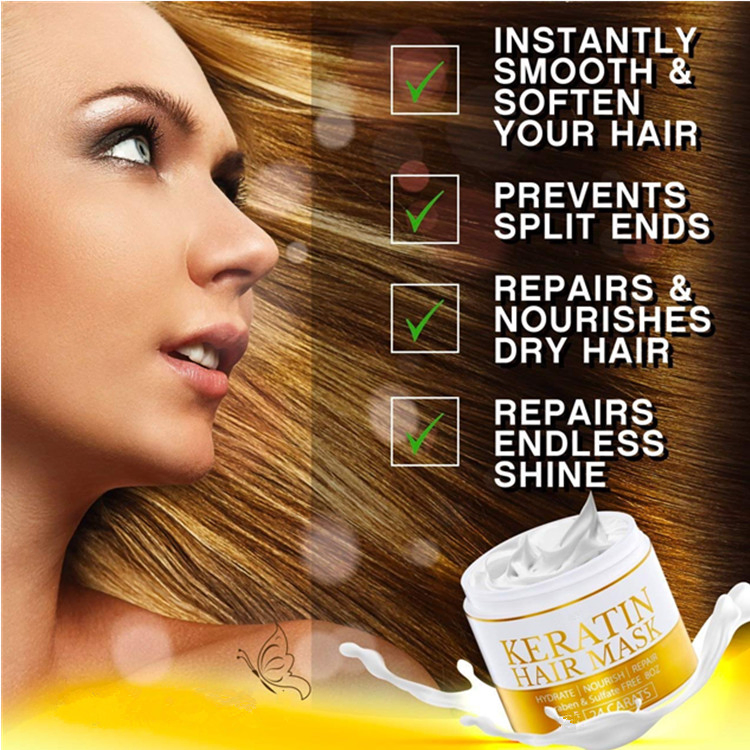 Professional Keratin Avocado Hair Treatment Repairs Dry & Damaged Hair Mask
