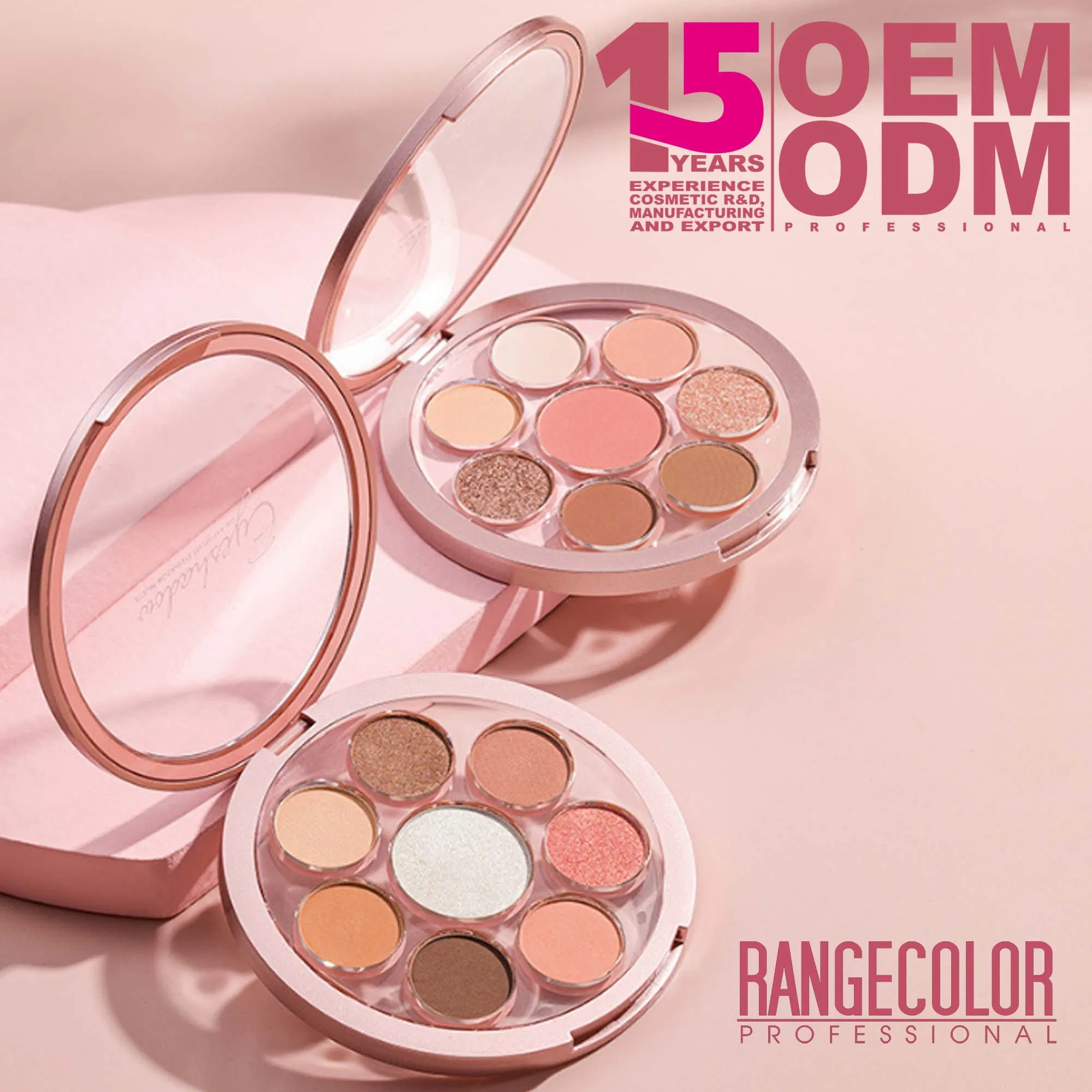 Private Logo ODM & OEM GMPC Color Makeup Eyeshadow Palette Nude Eyeshadow Glitter Matte Waterproof Sweat Proof Eyeshadow