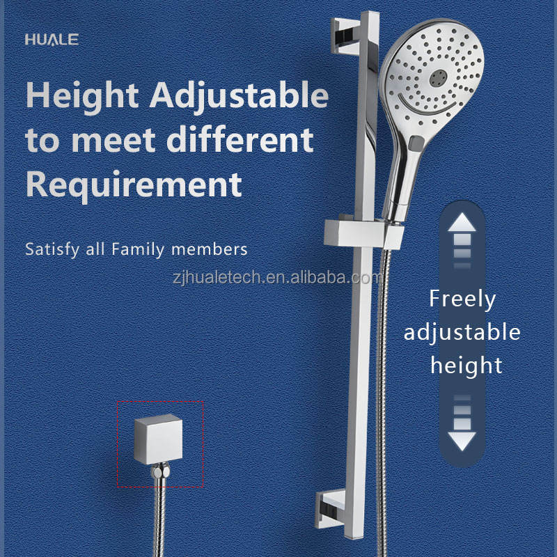 Sr-23 Stainless Steel Wall Mounted Shower Sliding Bar Slider Adjustable Shower Bar