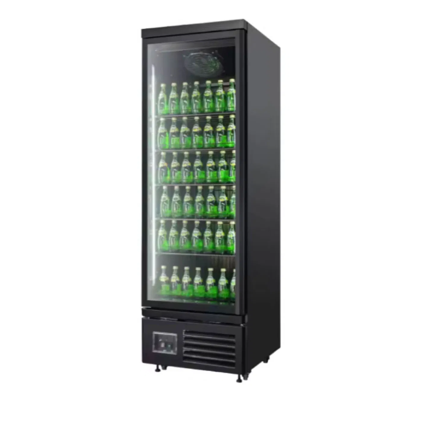 Commercial Upright Freezer Display Cooler with LED Lighting, Adjustable Shelves for Beverages, Beer, and Drinks