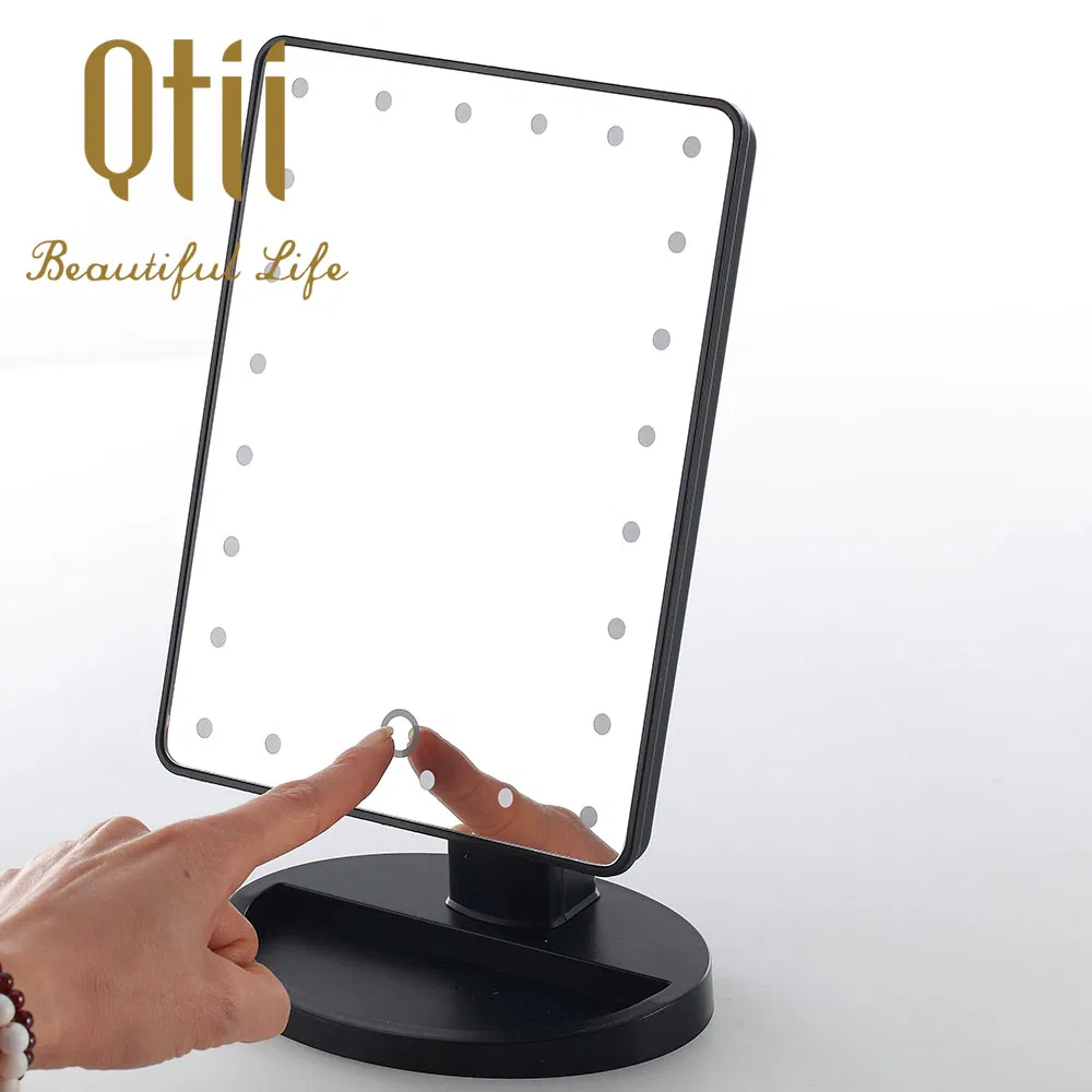 24 LED Lights with Touch Sensor Table Makeup Mirror with USB or Batteries for Home and Travelling