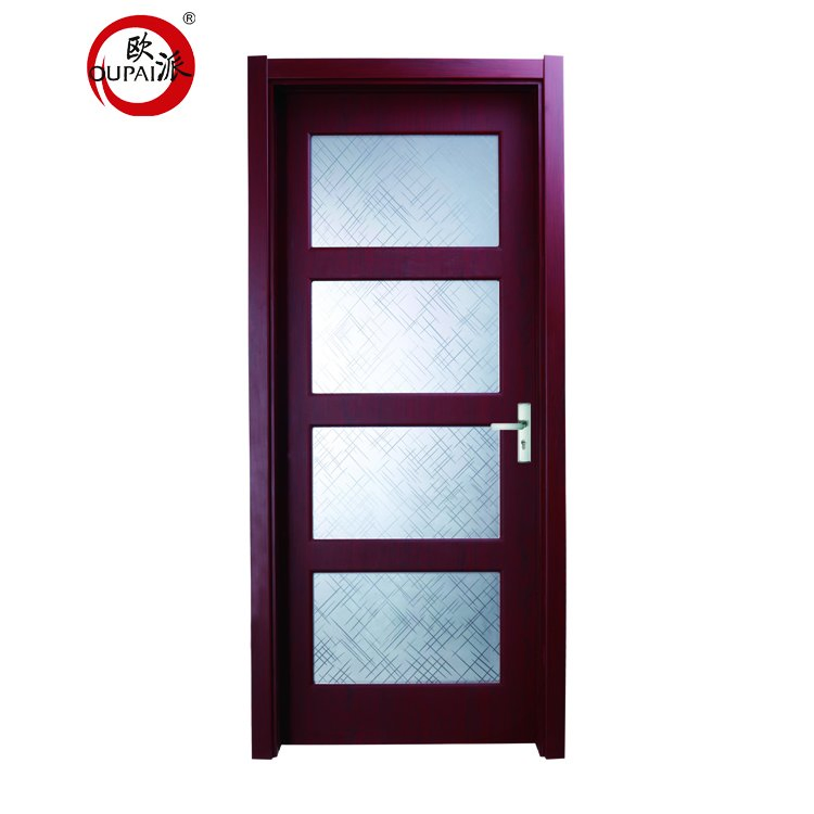 Cute Children Bubble Carved Pattern Brown Printed Interior Swing Waterproof Door