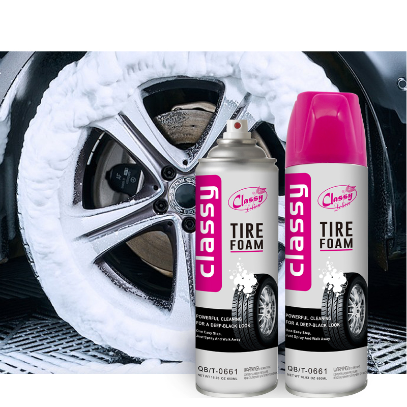 Powerful Cleaning for a Deep-Black Look Tire Foam
