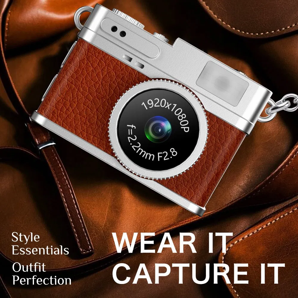 21 Years Experiences Fashion Life Camera Tiny Portable Small Cameras Vintage Compact Micro Cameras with Keychain 1080P Mini Camera for Travel, Study, for Gifts