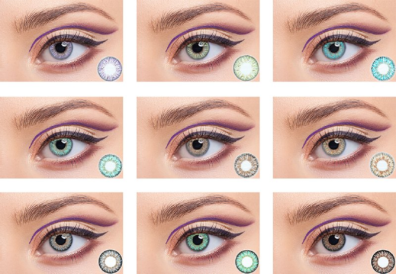 2PCS/Pair Beautiful Color Contact Lenses Soft Contact Lens Beautiful Pupil Mix The Pupil