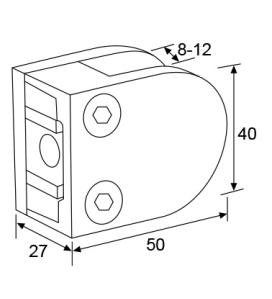 Hot-Sale Glass Balustrade Stair Railing Clamp Wall Mounted Post Glass Clip Stainless Steel Glass Clamp