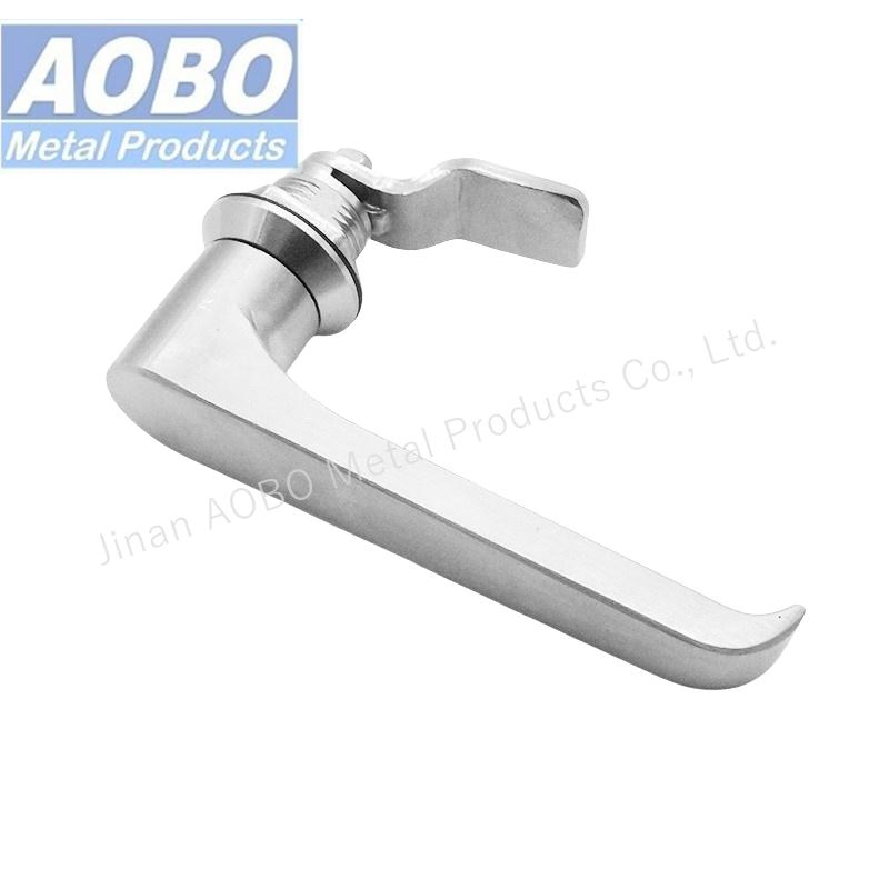 Stainless Steel SUS 316 Precision Cast Distribution Cabinet L Handle Cam Lock HVAC Enclosures General Flat Electric Cabinet Door Handle Lever Handle