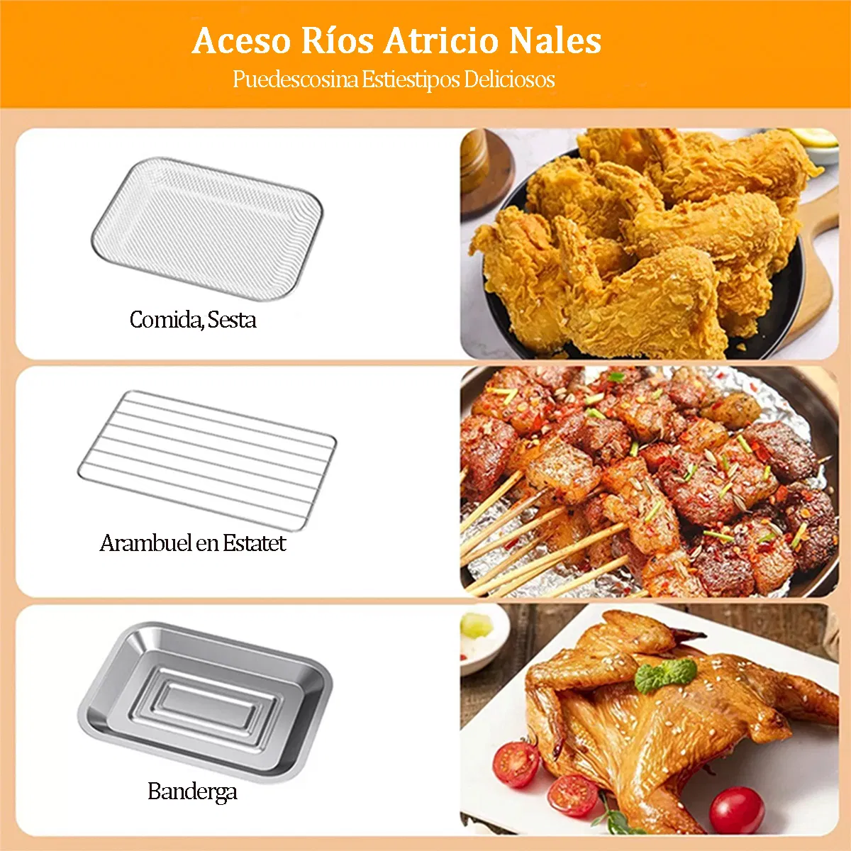 Air Fryer Rotisserie Oven X-Large Family Size 1800W Free Shipping to Mexico City