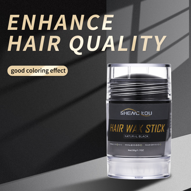 Factory Custom Logo Temporary Hair Dye Styling Edge Control Strong Hold Deep Nourishing Nature Black Hair Color Wax Stick