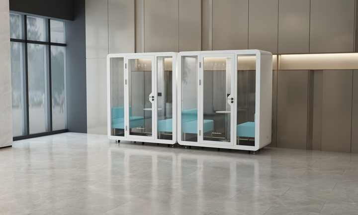 Modern Eco-Friendly Office Pod Quiet Acoustic Soundproof Steel Frame Booth for Conference Room Indoor Recording Studio Office