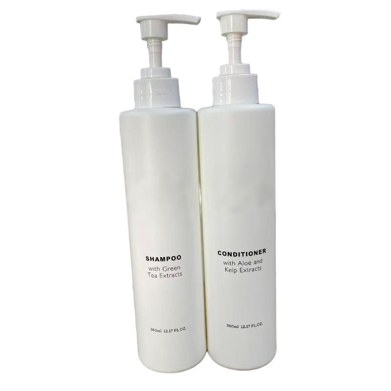 Wholesale Green Tea Extracts Hotel Toiletries Set Shampoo Conditioner Body Lotion Shower Gel Custom Logo Available