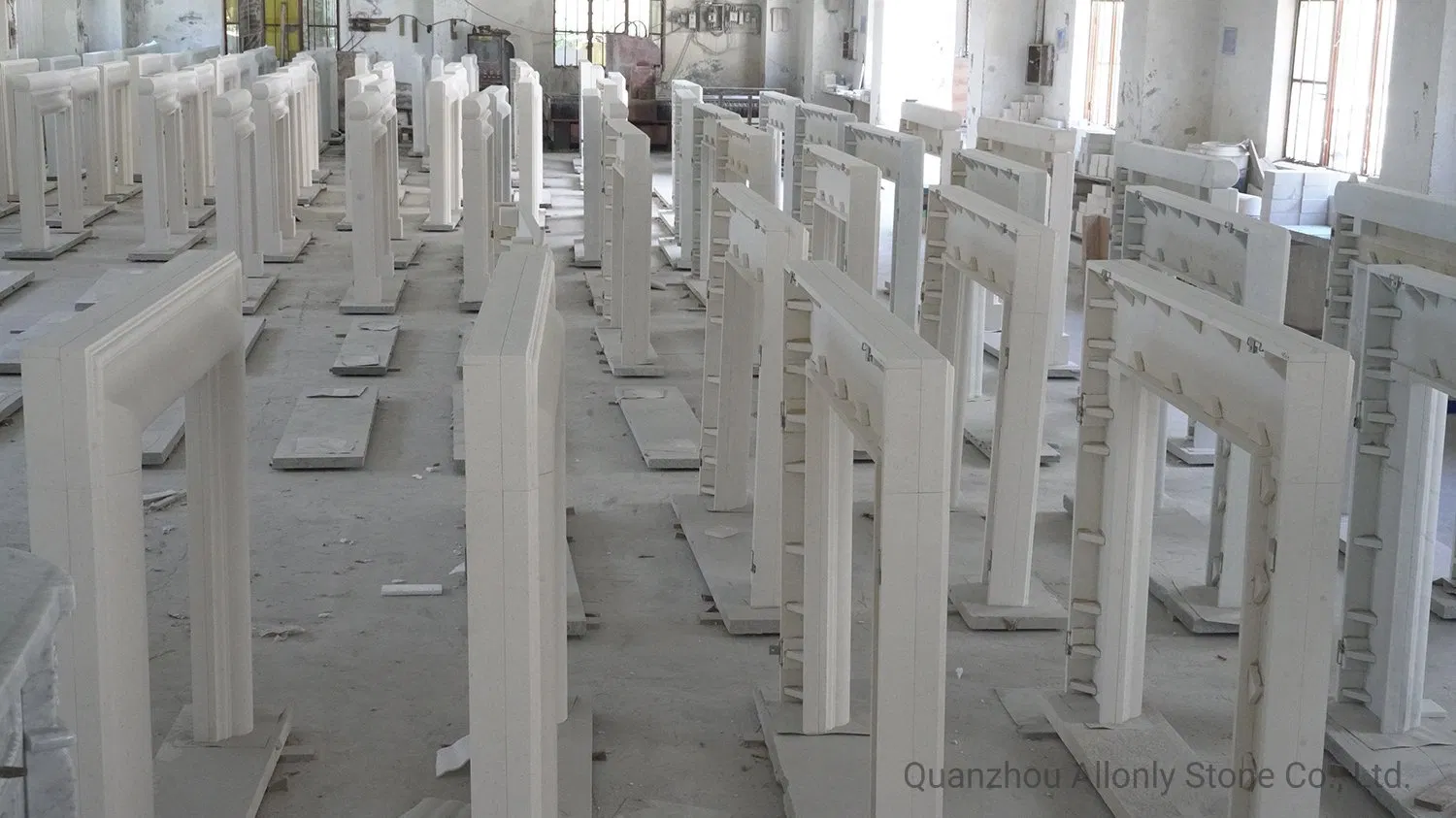 Europe Style Natural Marble Mantal Cream Bello Limestone Fireplace Surround