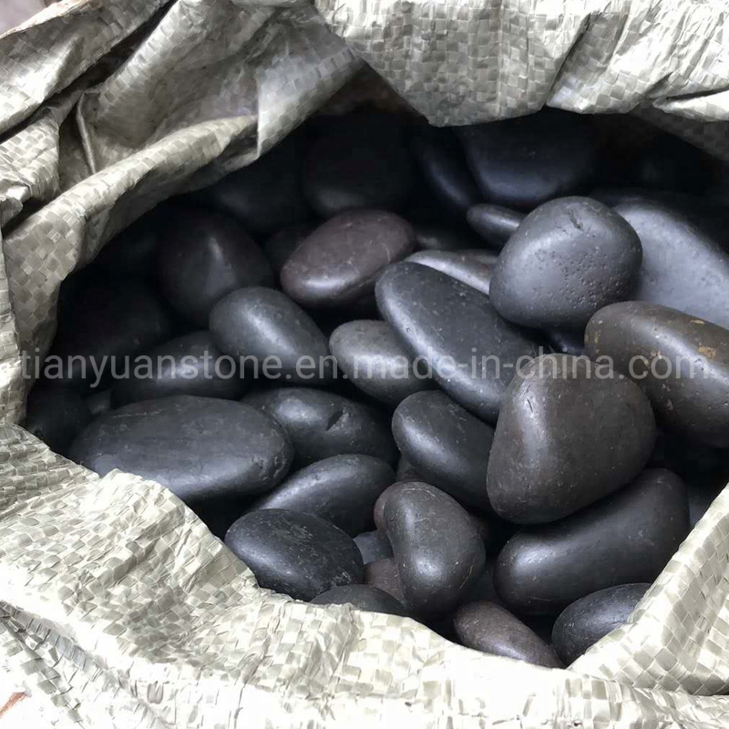 Cheap Price A Grade Black Color Driveway Pebble Stones