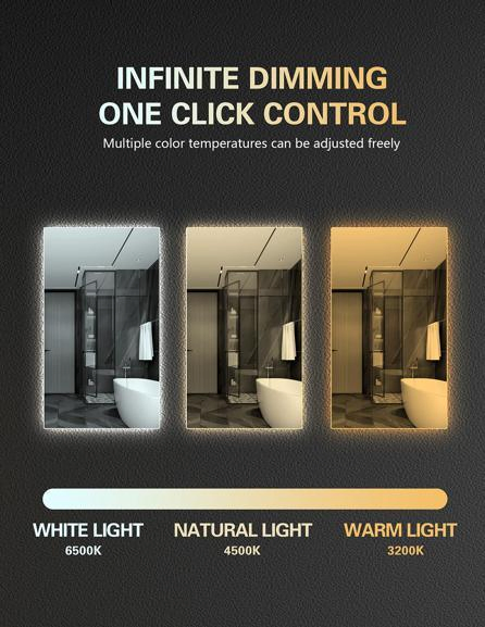 WiFi, Bluetooth, Digital Clock Home Decoration Professional Design Round Mirror/LED Mirror/Smart Mirror/Multifunctional Mirror/Fog Free Mirror