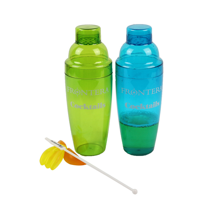 Шейкер для коктейлей пластиковый 180 мл со стрейнером