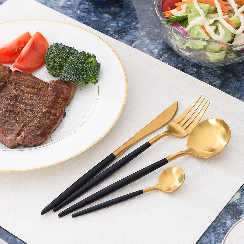 Stainless Steel Cutlery Set Platinum Portuguese Series Ins Style Cutlery