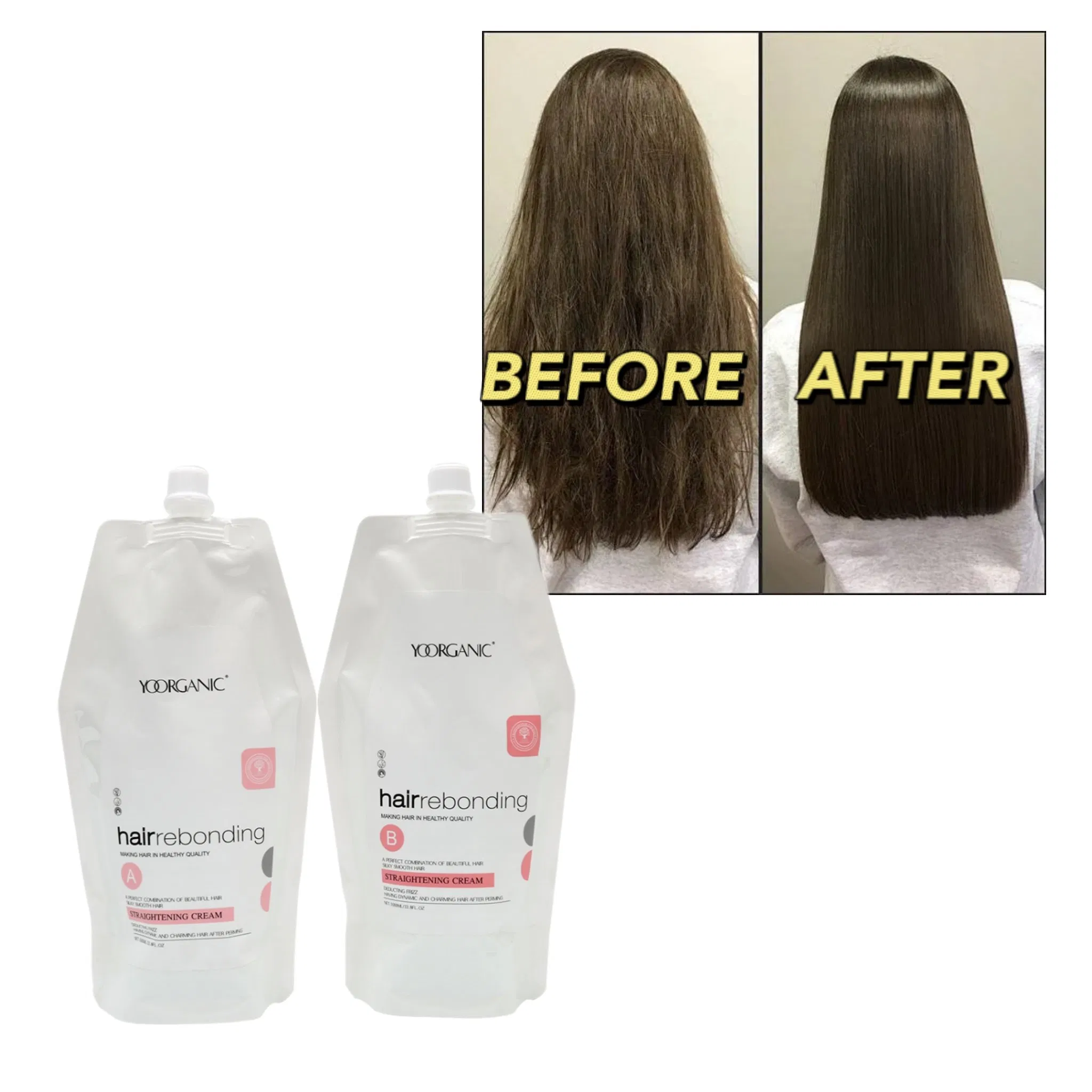 Hair Straightening Cream Rebonding Lotion Hair Care Products Hair Smooth Straightening Hair Perm Cream Set for Women
