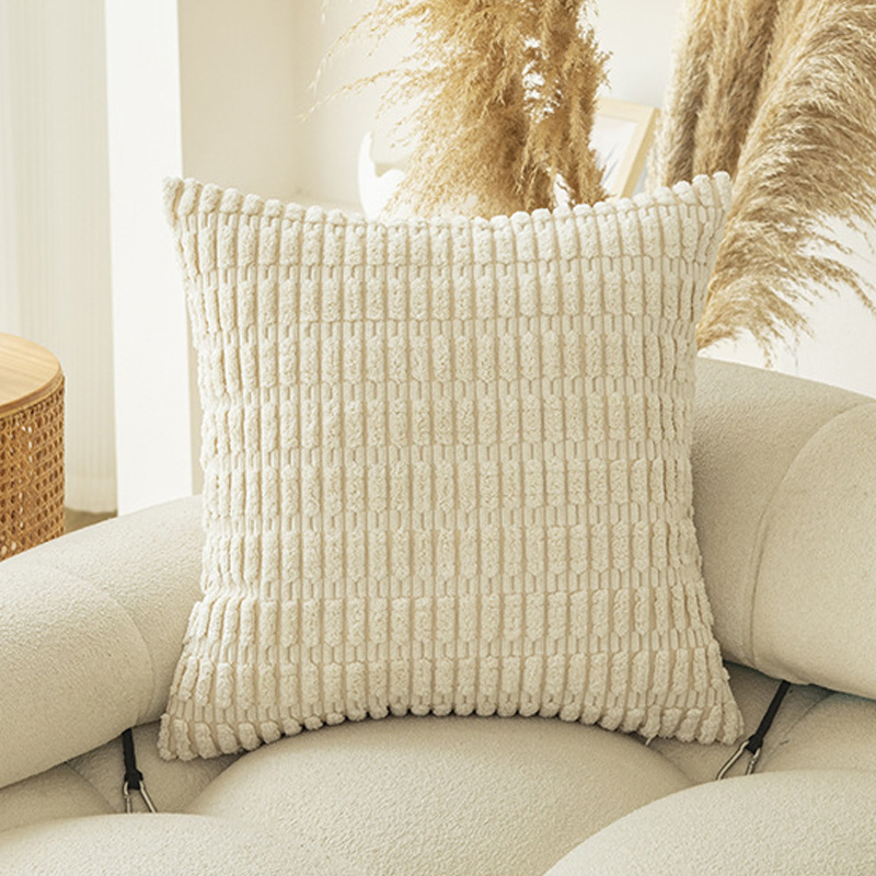 Wholesale 50X50cm Decorative Soft Velvet Corduroy Striped Cushion Cover Boho Throw Pillow Covers Cushion Cases for Home