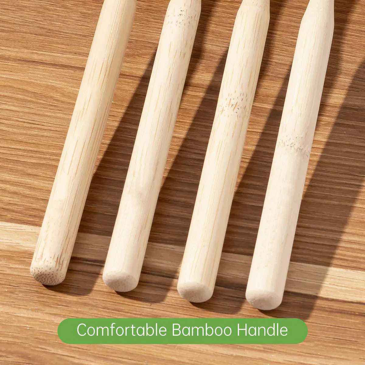 Customized Wholesale Charcoa Soft Nano-Bristles Bamboo Toothbrush