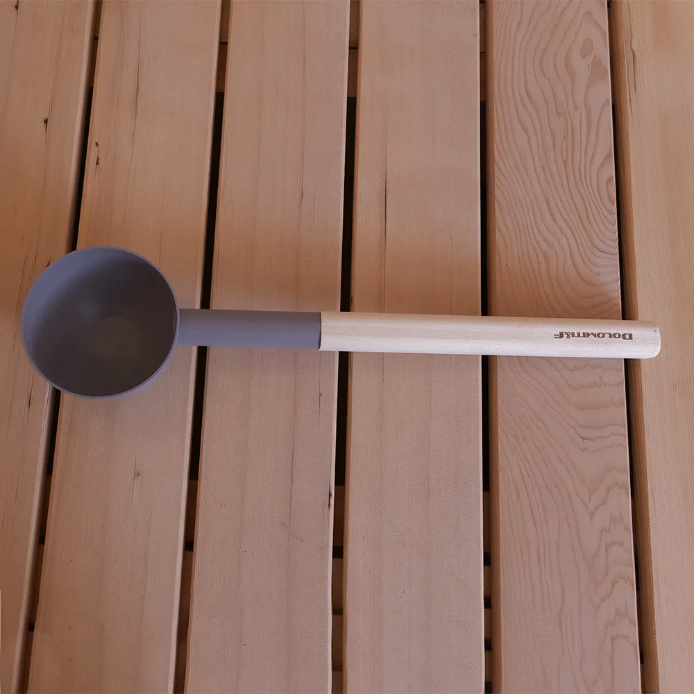 Sauna Room Accessory Kit 4-Piece Bucket Ladle Humidity Gauge & Hourglass