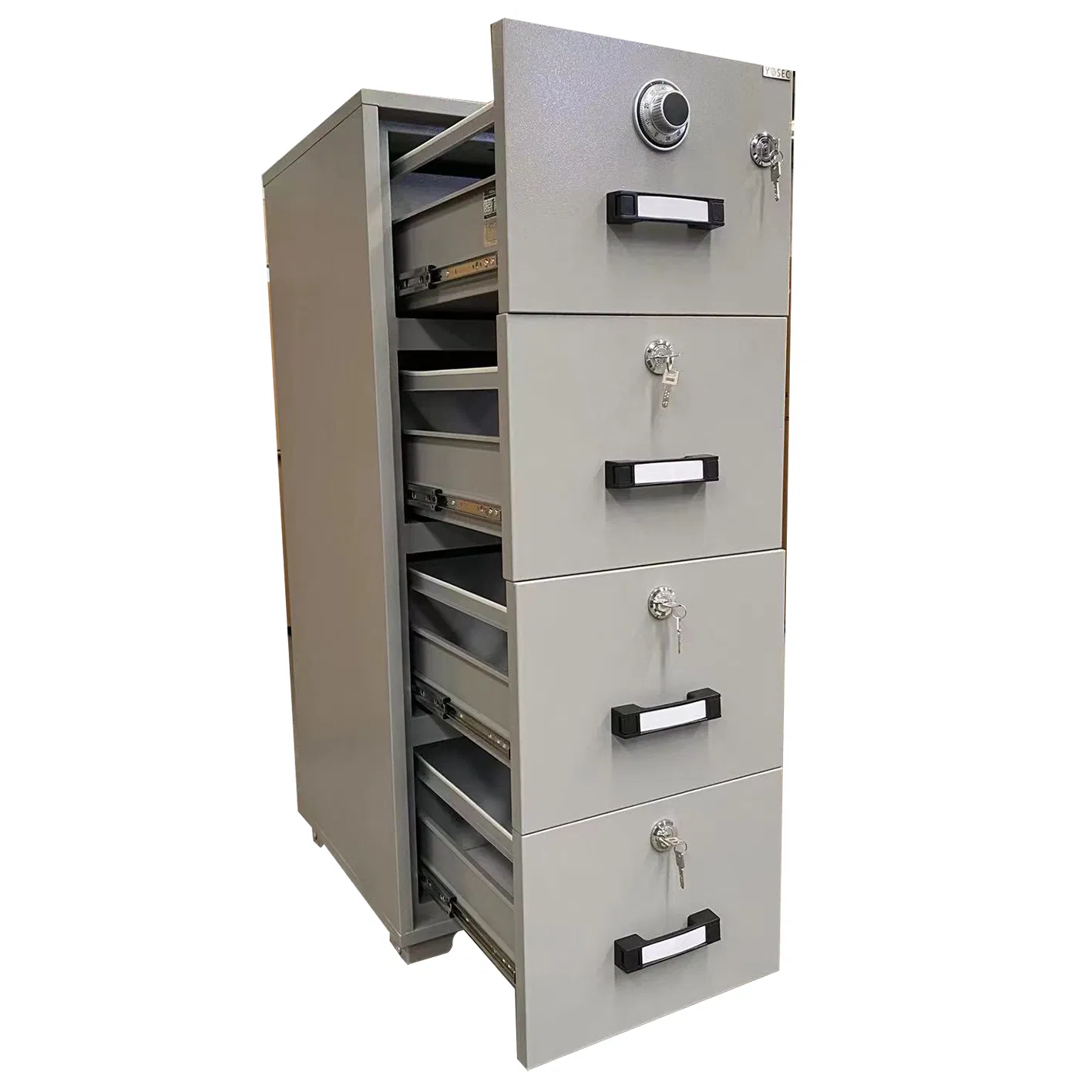 Office Tall Garage Storage Fireproof File Cabinet with 4 Drawes