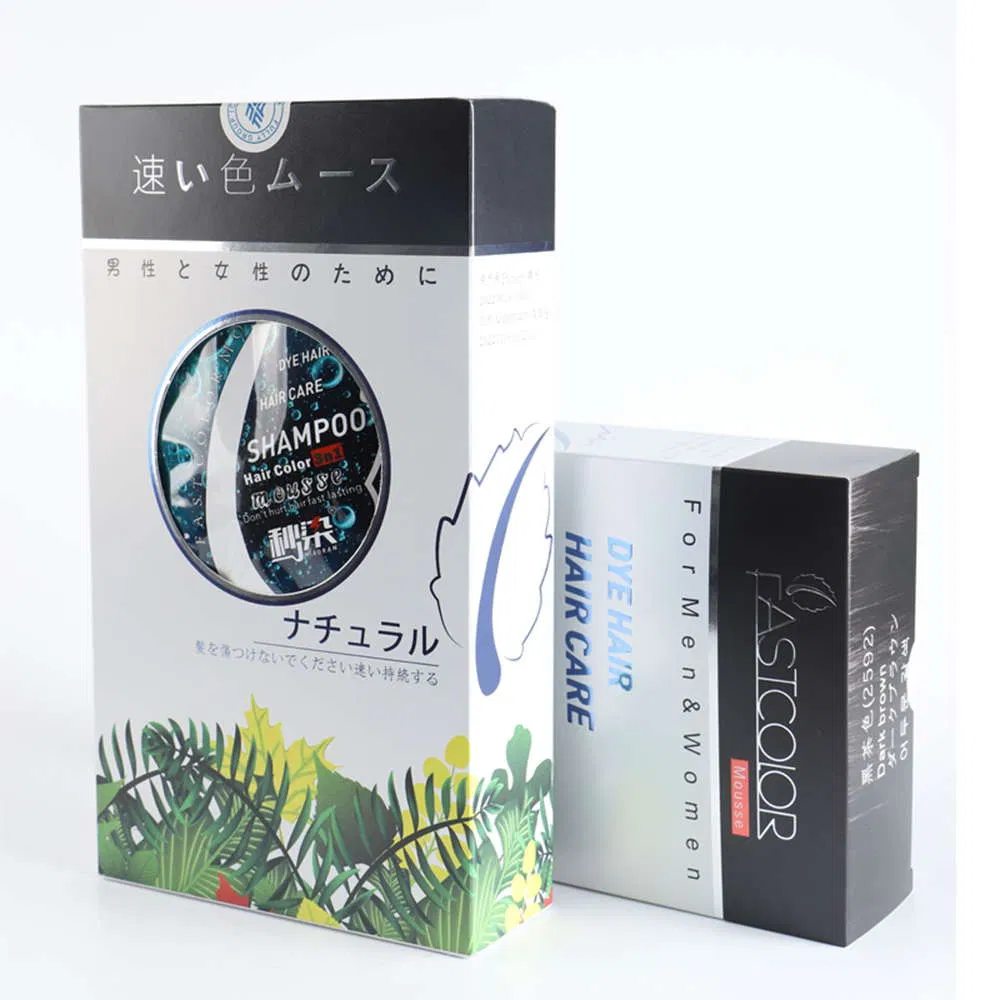 Fully Factory Price Wholesale Fastcolor Mousse Ammonia Ppd Free Natural Black Hair Color Shampoo OEM