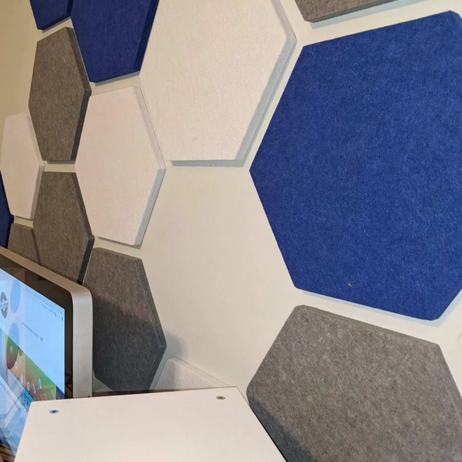 Pet 3D Hexagon Polyester Fiber Acoustic Panel Wall