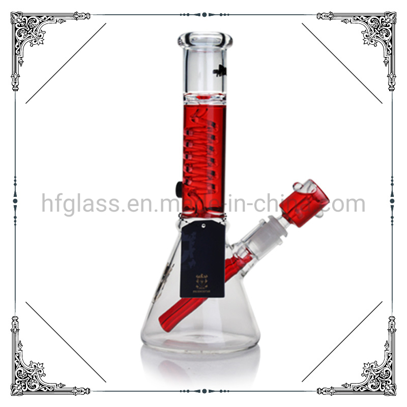Phoenix Star 12 Inches Freezable Coil Glass Water Pipe Glycerin Glass Pipe Hookah Smoking Pipes Factory Wholesale