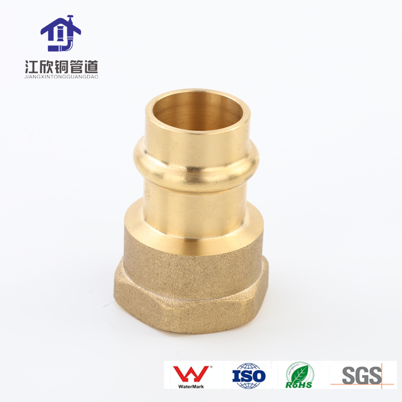 Factory Lead-Free Brass Press-Fit Male Adapter V-Profile Copper Fittings