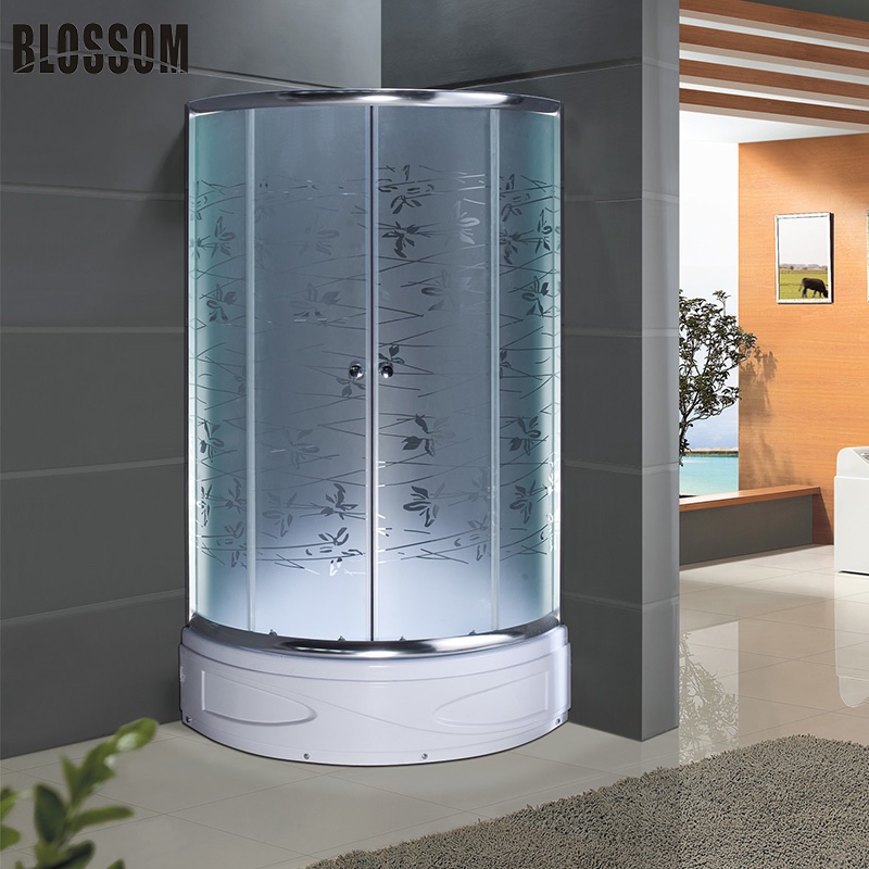 4mm Frosted Acid Glass Sector Shower Room Cubicle Cabin Enclosure