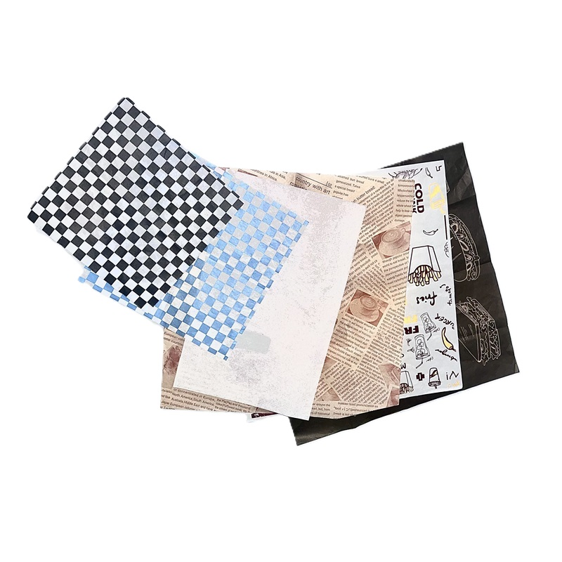 Greaseproof Hamburger Wrapper Fast Food Packaging Sandwich Coated Paper Burger Wrap