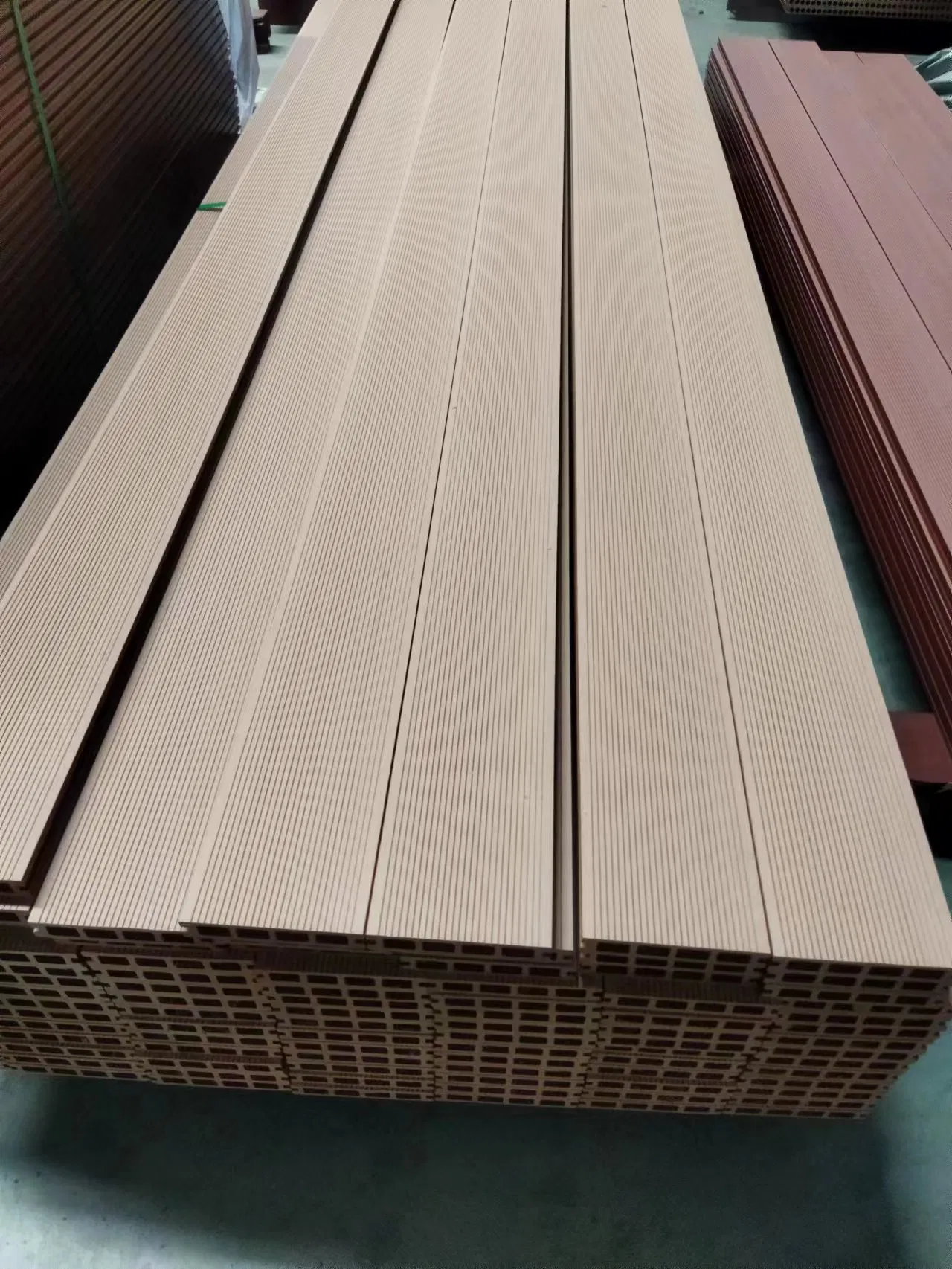 Chinese Made Square Hole Flooring Composite Wooden Outdoor WPC Decking