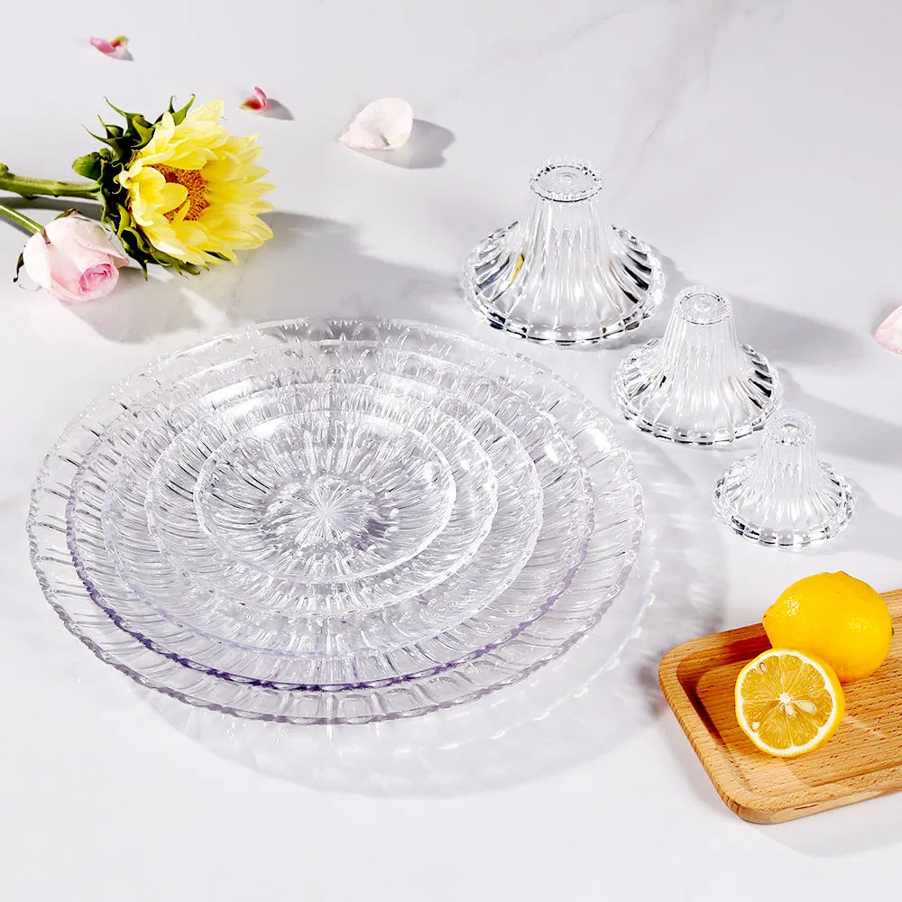 Plastic Fruit Plate - Elegant Round Acrylic Serving Bowl for Hotels